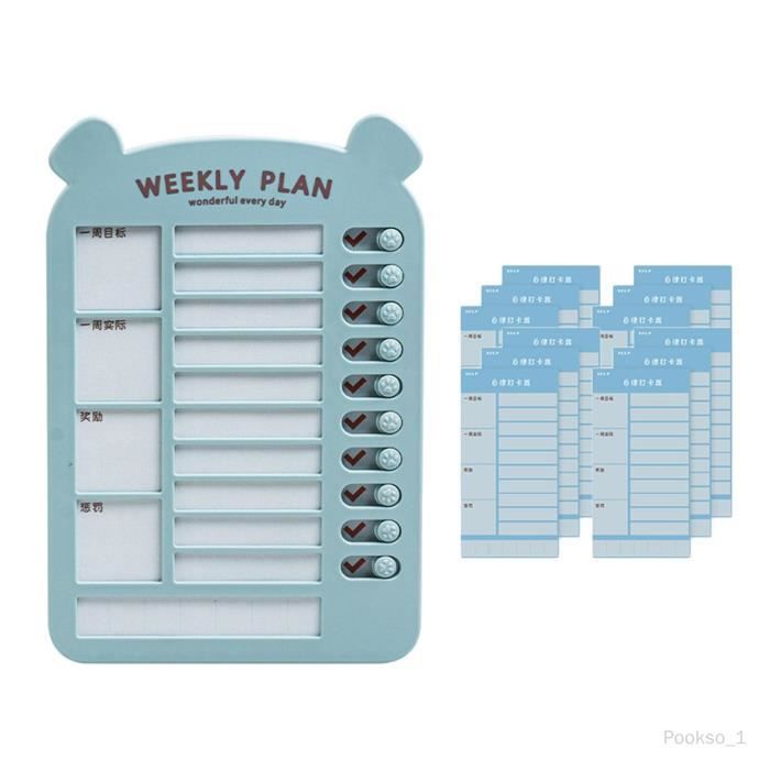 2 Tableaux To-Do List Réutilisables - Planning Tâches Enfants/Adultes - 10 Cartes Incluses