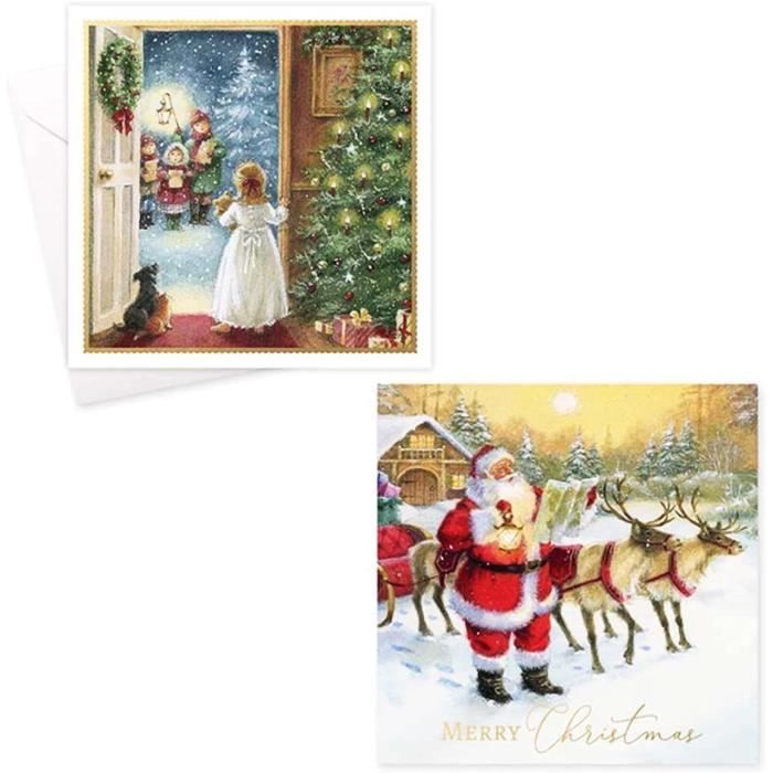 Étiquettes Cadeaux Noël Avec Cordon Argenté - Lot De 20 Étiquettes Assorties Pour Emballage Cadeau - 90x55 Mm