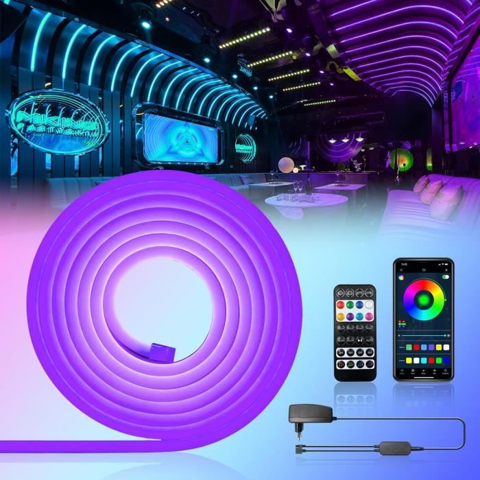 Rgb Neon Ruban Led 3M Bande Led Dimmable Flexible N on Bande Led