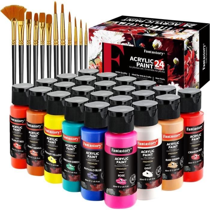 Ensemble de peinture tempera lavable TBC The Best Crafts, 6 couleurs scintillantes (8 fl oz./236 ml), peinture à paillettes pour enfants, personnalisable, en promotion Ensemble de peinture tempera lavable TBC The Best Crafts, 6 couleurs scintillantes (8 fl oz./236 ml), peinture à paillettes pour enfants, personnalisable, en promotion