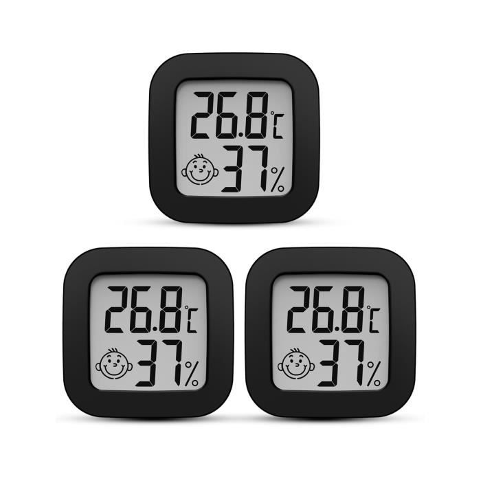 Mini Thermomètre Hygromètre Digital - 2 Pièces - Précision Température/Humidité - Affichage ℃/℉ - Pour Intérieur