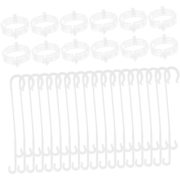 Lot De 50 Clips De Jardin Pour Treillis - Plastique Vert - Pour Tiges De 11mm, 16mm, 20mm