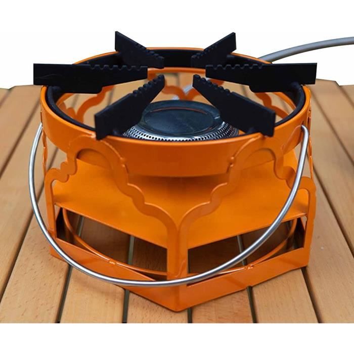 Mini Lampe à Gaz De Camping En Alliage D'aluminium - Réglable, Compacte (10x3x3 Cm) - Compatible Cartouches Isobutane à Visser - Parfaite Randonnée, Tente - 8