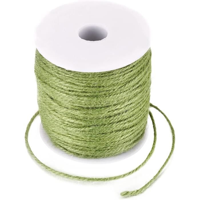 Corde Jute Naturelle 50m - 8mm, Pour Bricolage, Jardinage, Déco, Chats