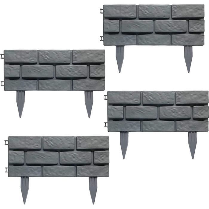 Bordure de jardin en plastique de 2 m, bordure paysagère