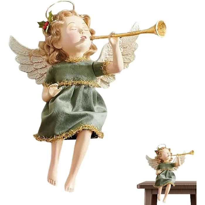 Ornements d'ange de Noël Figurine de Statue d'ange de chérubins pour