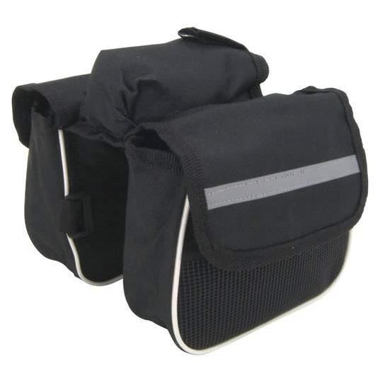 Triple pochette sacoche noir sp?�cial cadre v?�lo vtt - Cdiscount Sport