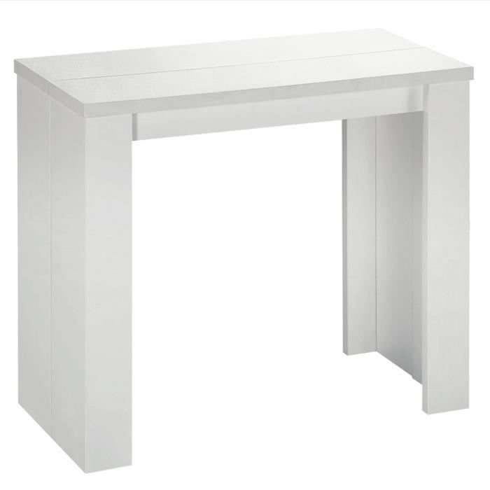 Table Console Extensible Simply 3 Rallonges Blanche Achat Vente Console Table Console Simply Blanche Cdiscount