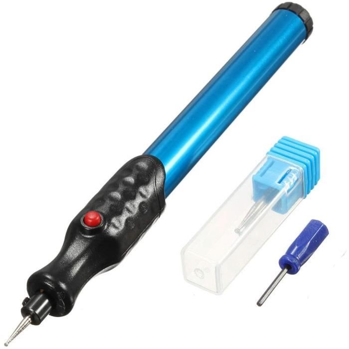 Stylo Graveur électrique IRON HODL à Pointe Diamant - Pour Métal, Verre, Céramique, Plastique - Avec 2 Piles AAA - Idéal Pour Bijoux, Cadenas, Verres (Doré)