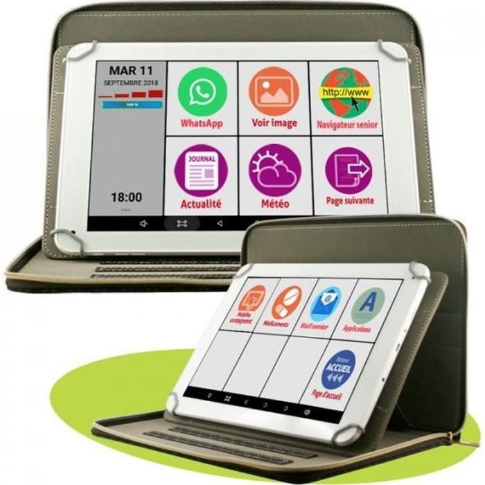 la tablette initiale 10p interface senior modulabl