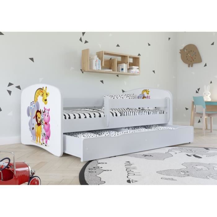 Lit enfant - Kocot Kids - Lit zoo Babydreams blanc - Bois - Panneaux de particules - 160 x 80 cm Lit enfant - Kocot Kids - Lit zoo Babydreams blanc - Bois - Panneaux de particules - 160 x 80 cm