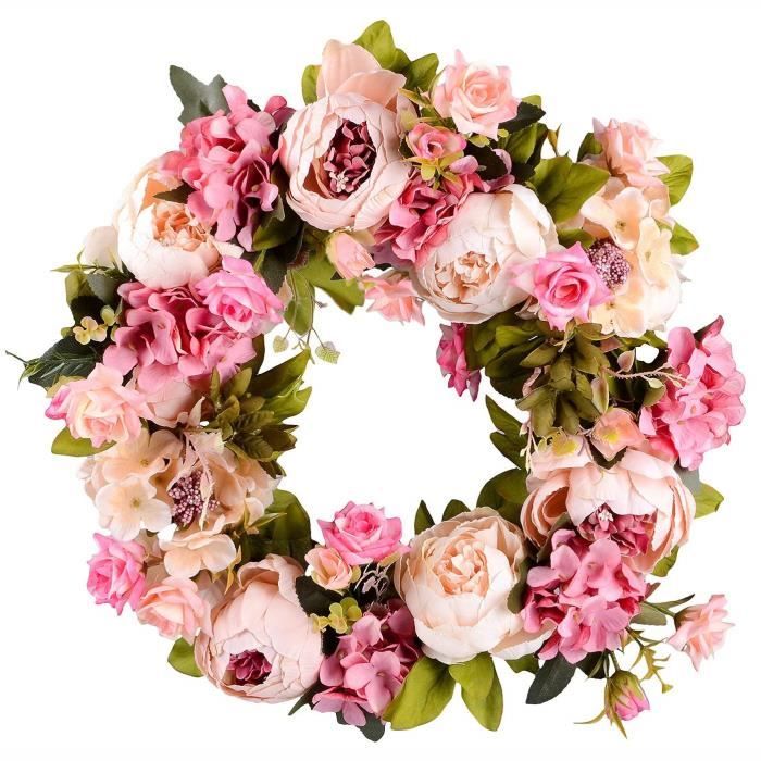 Handmade Pivoine Porte osier Couronne Handmade Pivoine Porte osier Couronne