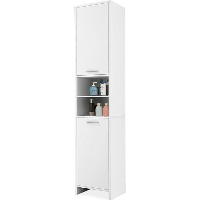 Colonne De Salle De Bain Style Contemporain 185 X 30 X 30 Cm Blanc Cdiscount Maison