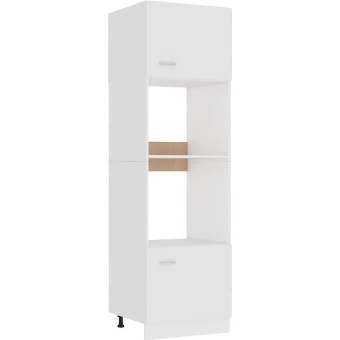 Armoire à micro-ondes STAR - BEST Blanc 60x57x207 cm - Meuble haut de cuisine