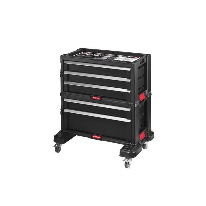 Boîte à Outils Keter Stack'N'Roll – 2 Tiroirs – Noir – 253384 – Neuf