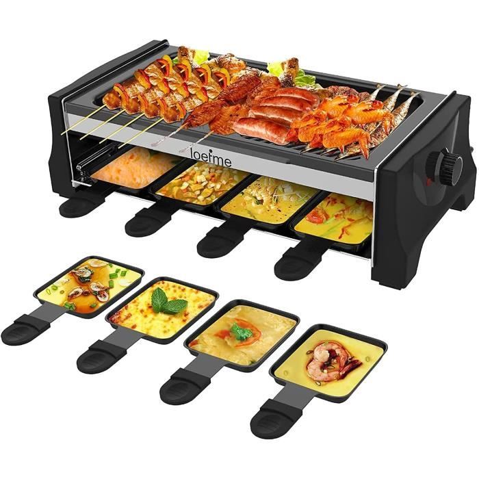 Moulinex – Appareil à raclette 6 personnes 700 W – Plaque à