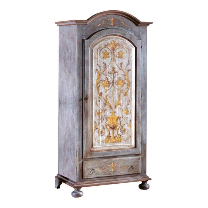 Armoire Penderie Une Porte Bleu Avec Decoration Achat Vente