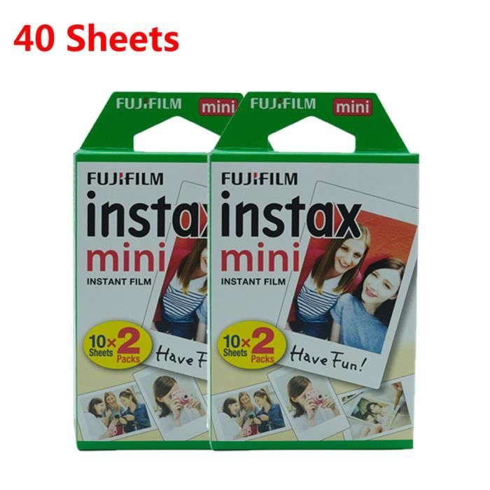 40 Sheets Fujifilm Instax Mini 9 Film White Photo Paper For