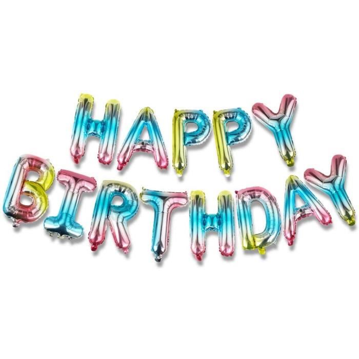 Set De Ballons Happy Birthday, Ballon En Plastique, Ballon Étoile Pour Anniversaire