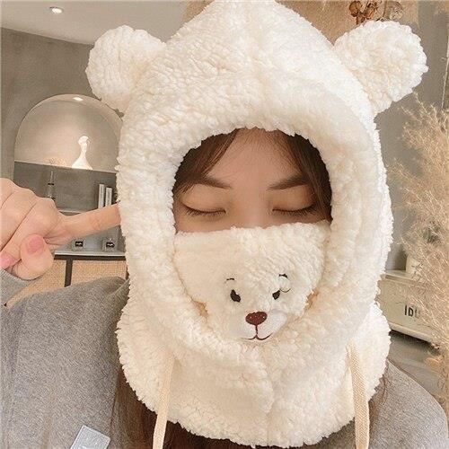 Casquette Chapeau en peluche japonais mignon ours de dessin anim