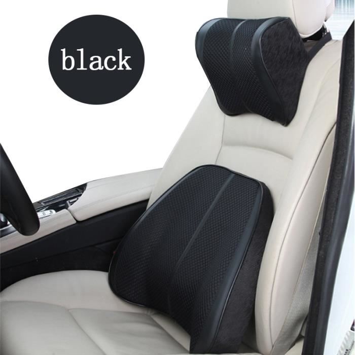 Coussin Lombaire Voiture Livtribe - Mousse Mémoire Forme - Soutien Dos Ergonomique - Noir