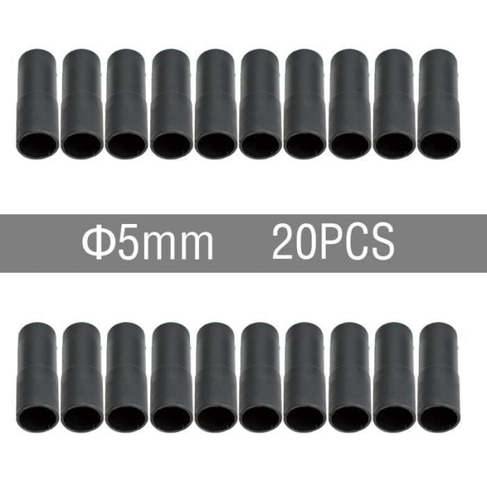 50 Embouts De Câble De Frein Jagwire – Alliage Noir 5mm Avec Joints Caoutchouc (neuf)