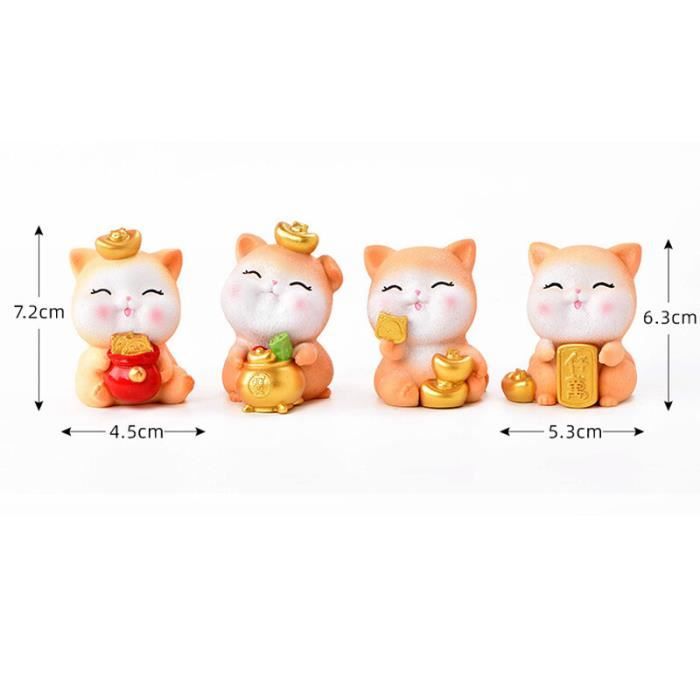 Simulation Figurine Chat PVC Solide Chaton Modèle Réaliste Miniature Mignon Animal Figure Modèle Bureau Ornement Voiture Décoration de la Maison