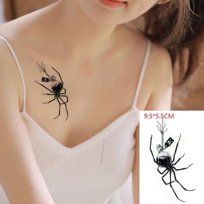 Autocollant Faux Tatouage Temporaire étanche, Motif Lion Croix Grand Bras - Neuf
