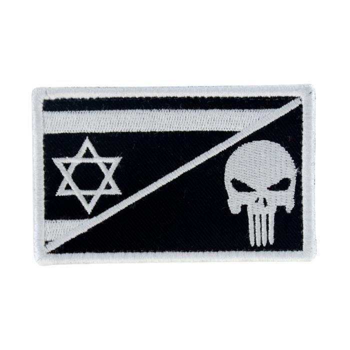 Écusson Brodé Drapeau D'Israël - Fermeture Velcro - Pour Vêtements Et Sacs