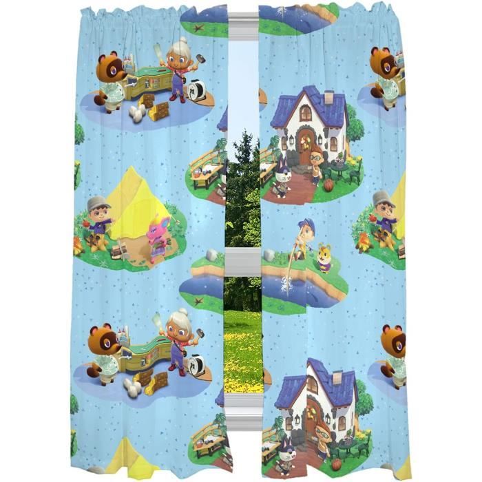 Rideaux Animaux Ferme Colorés Rideaux Enfant Motif Tracteur Et Ferme - Dimensions 168 X 228 Cm, 2 Panneaux | Décoration Chambre En Polyester Doux