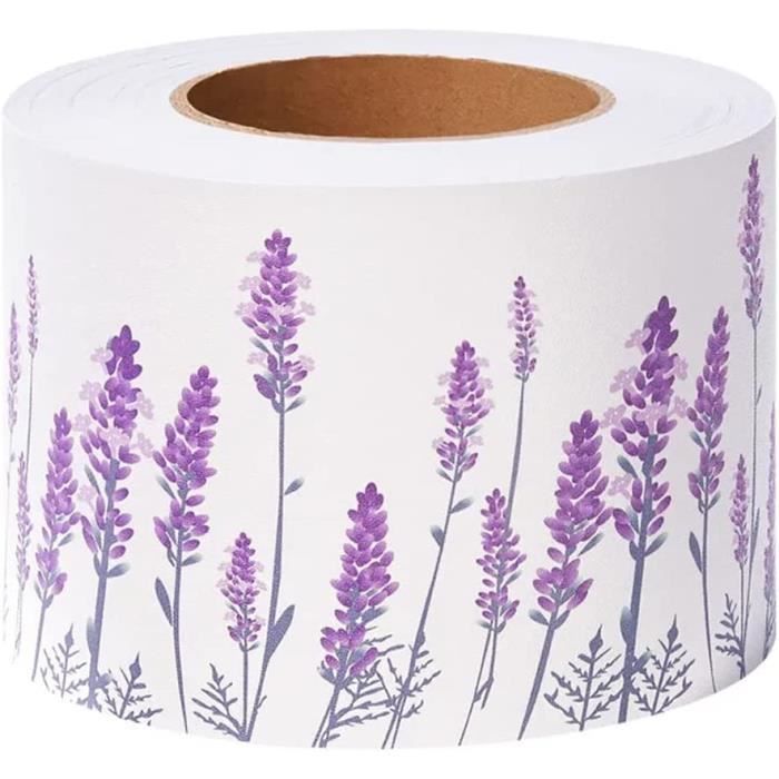 Frise Murale Autocollante Florale Et Géométrique - 5m, PVC Imperméable, Style Art Déco - Neuf