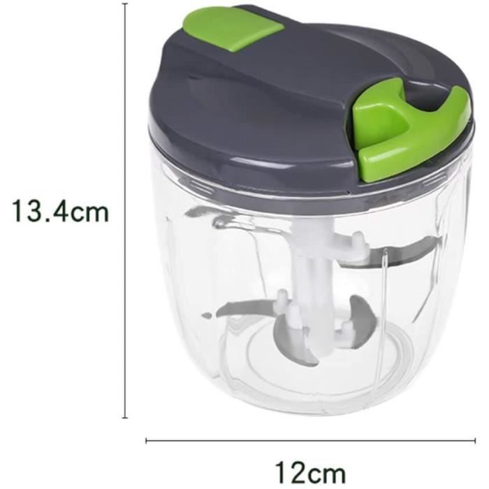 FiveShops Hachoir Manuel Multi 520 ML 3 Lames Acier Inoxydable - Couper Légumes Fruits Oignons