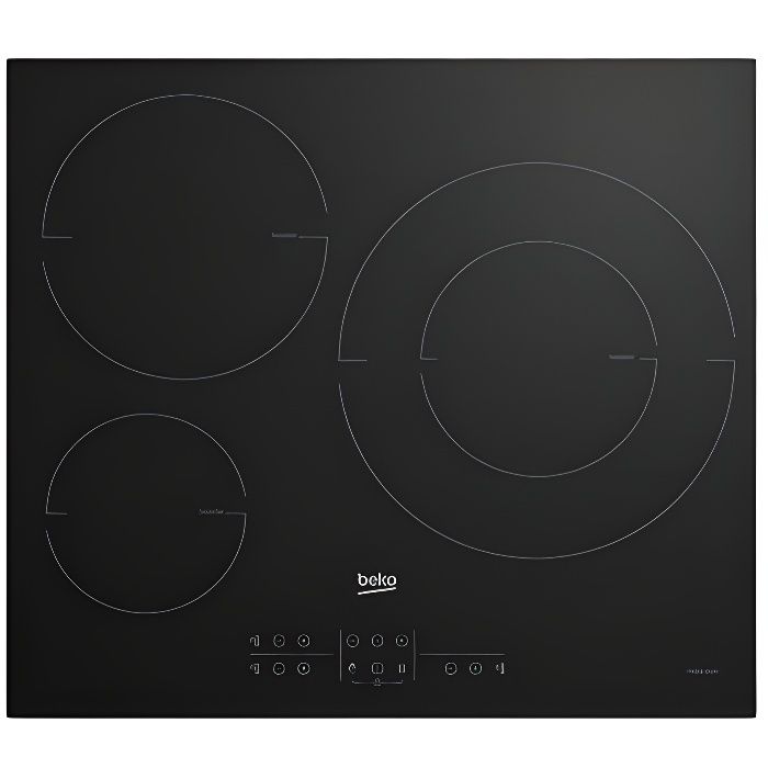Table à Induction - BEKO - HII63205MT - 3 plaques de cuisson - Noir