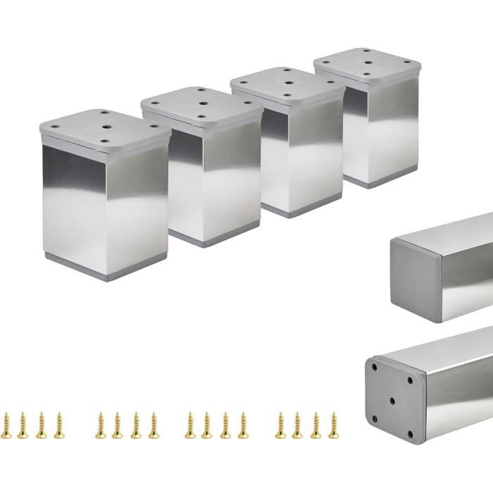 Enky Pied De Meuble, Pied De Table Metal 4pcs Pied De Lit 20 Cm à