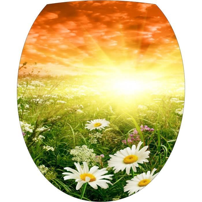 Sticker Déco Pour Abattant De WC - Motif Coucher De Soleil 35x42 Cm - Neuf - Réf 2165 - Idéal Relooking Rapide