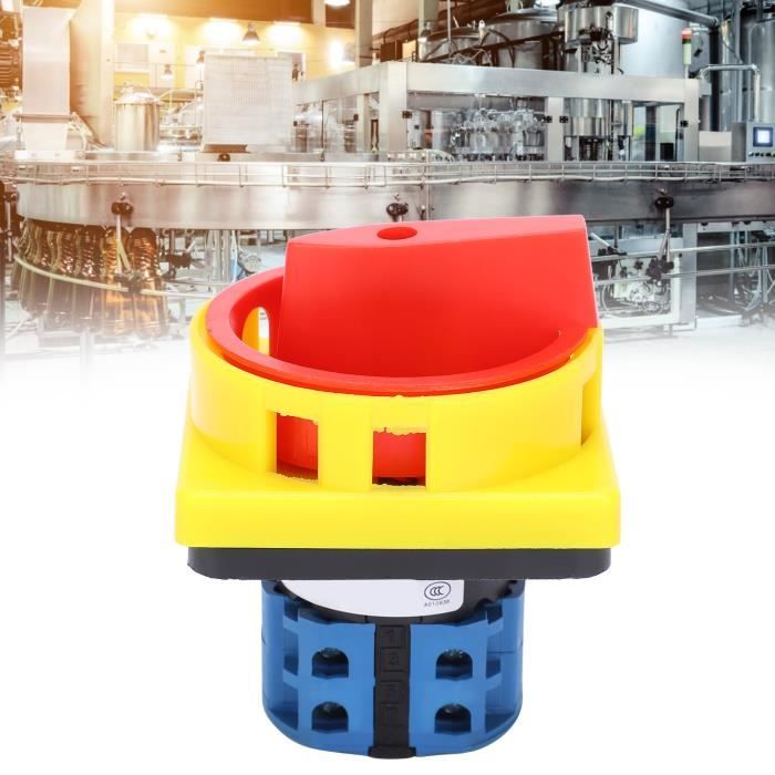 Commutateur Rotatif LA38-11X22 - 2 Positions, Réinitialisation Automatique, 10A/220-380V, 1NO+1NC, Pour Relais Et Circuits Industriels