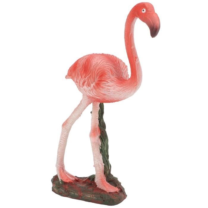 Figurine Flamant Rose Résine 22 Cm - Statue Déco Oiseau Exotique Animal