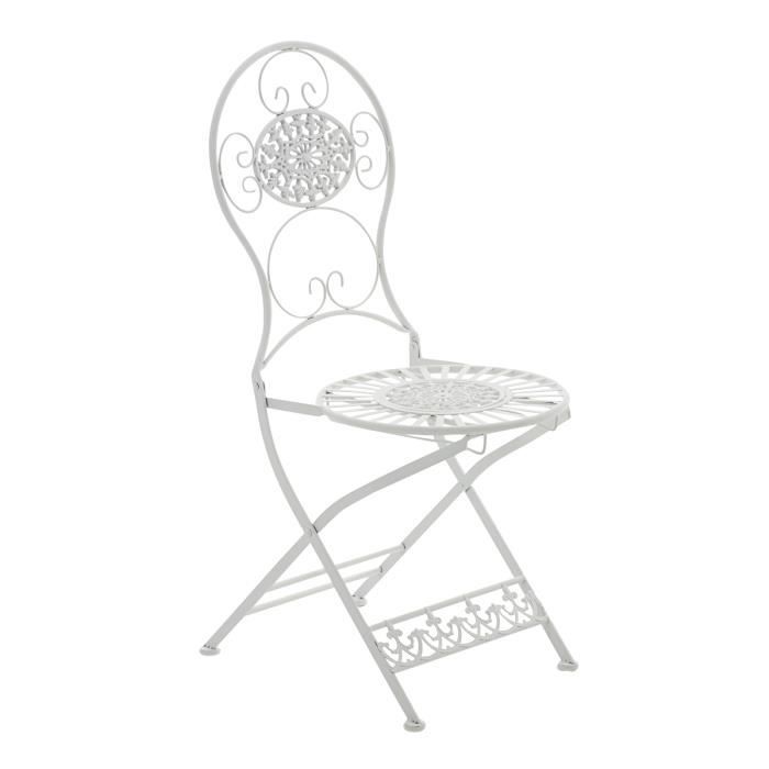 CLP Chaise De Jardin Meton Empilable Plastique Résistante UV - Blanc