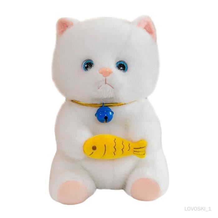 Chat en peluche se blottir en peluche chat mignon animal en peluche chat r?�aliste chat en 