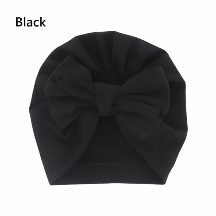 Lot De 3 Bonnets Turban En Coton Pour Nouveau-né - Nœud Papillon - Accessoire Tête Été - 100% Coton