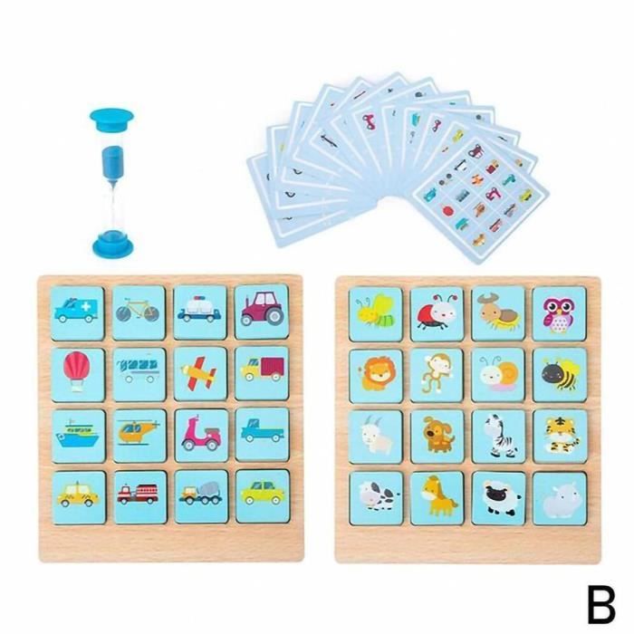 Jeu de Mémoire en Bois - Carotte Magnétique - Jeu de Société Enfant Jeu de Mémoire en Bois - Carotte Magnétique - Jeu de Société Enfant