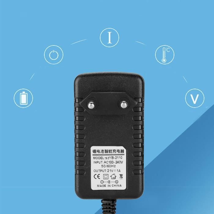 Chargeur Lampe Adaptateur 25.2V/1A - Chargeur Universel Avec Protections Chargeur Trottinette Urbanglide