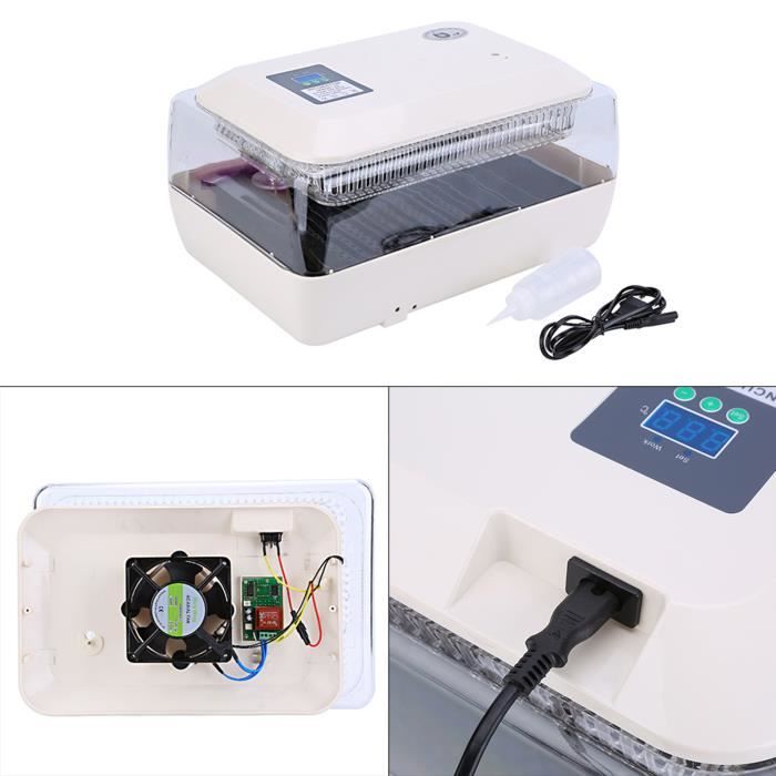 Comparer les prix de Incubateur d'œufs - JIN - Transparent Intelligent - 24 œufs - Affiche LED - 85W