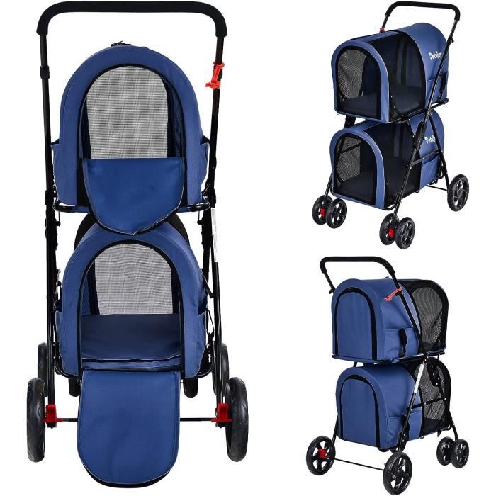 Poussette double pour chien on sale