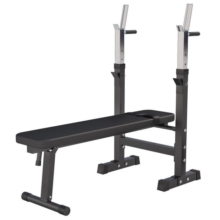 Banc de musculation avec support de barre - NOIR