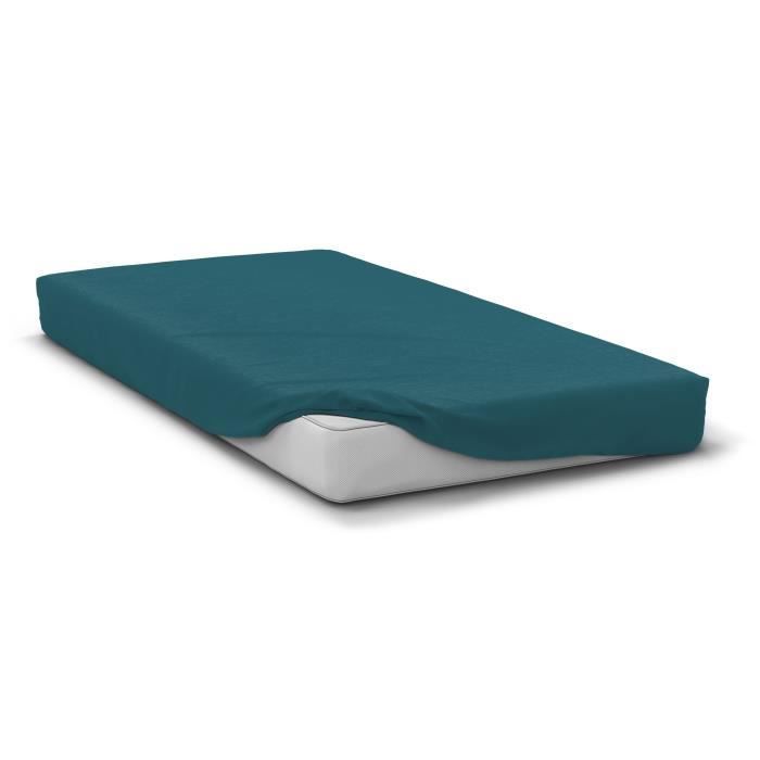 Drap housse - HOME LINGE PASSION - HP72117 - Microfibre 82 g - 180 x 200 cm - Bonnet 30 cm - Bleu canard Drap housse - HOME LINGE PASSION - HP72117 - Microfibre 82 g - 180 x 200 cm - Bonnet 30 cm - Bleu canard