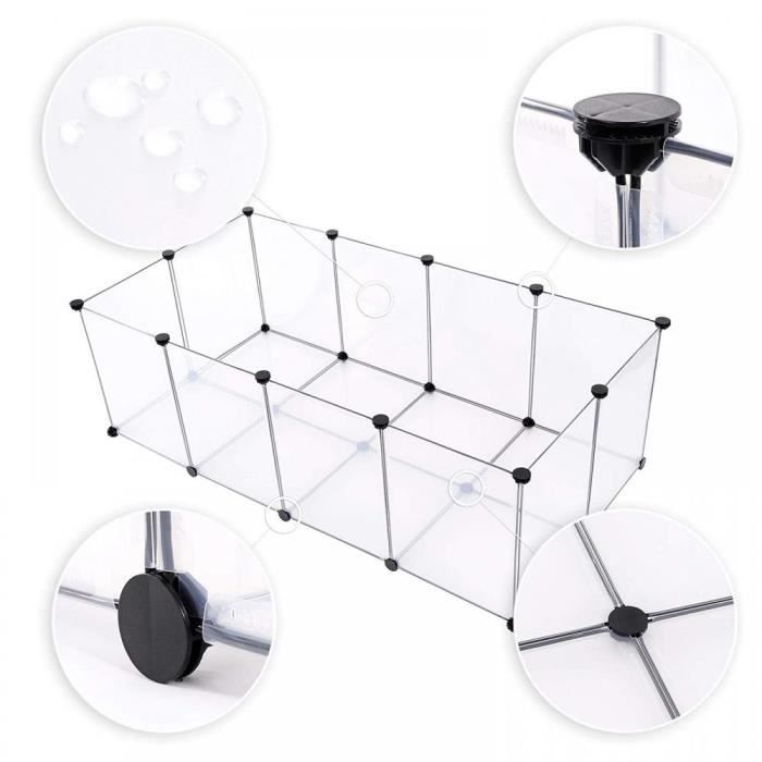 Comparer les prix de Enclos pour Animaux - PETIT PRIX - Extensible - Blanc - Moyen - Rectangulaire