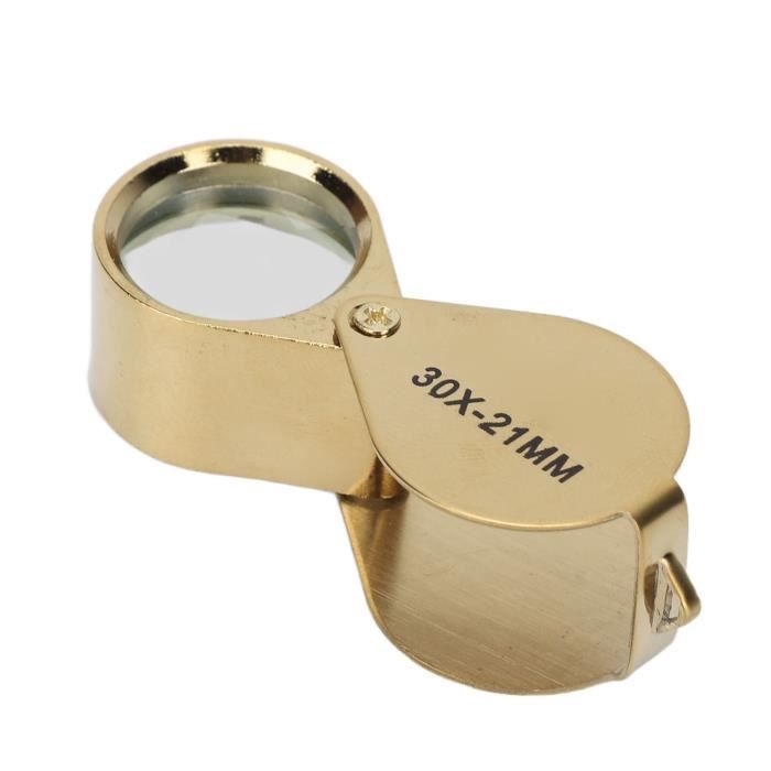 Loupe Professionnelle 30x Grossissement - Verre Plaqué Chrome, Pour Bijoutiers, Horlogers, Neuf