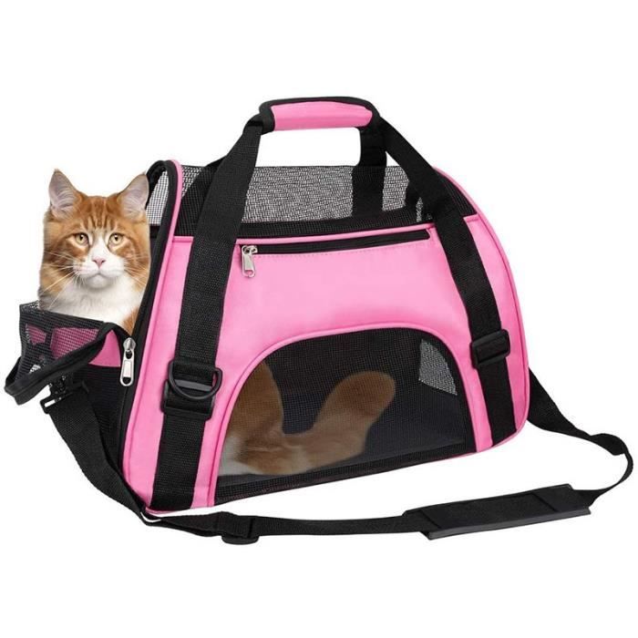 Sac de Transport Pour Chat Chien,Respirant et Pliable,avec