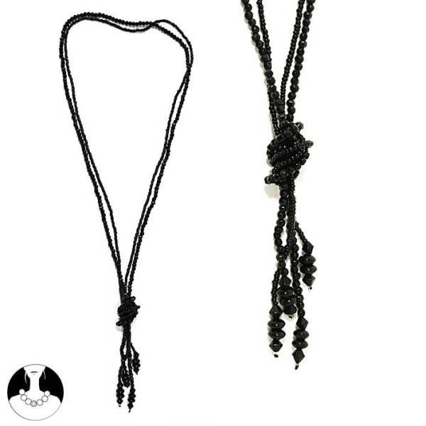 Collier Sautoir Fantaisie Perles Glitter Et Strass - Bijou Mode Accessoire Bois - Neuf Avec étiquettes